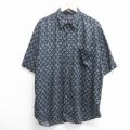 00s 半袖シャツ 総柄 ブラック XL | 古着