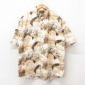 XL★古着 レッドヘッド 半袖 シャツ メンズ 00年代 00s 魚 リップストップ 大きいサイズ コットン ボタンダウン ベージュ他 カーキ 25may02 中古 トップス