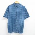 00s 半袖シャツ ネイビーチェック XL | 古着