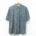 S★古着 ベーシックエディションズ 半袖 シャツ メンズ 00年代 00 レーヨン 紺系 ネイビー 25may12 中古 トップス