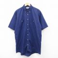 半袖シャツ ネイビーストライプ XL | 古着