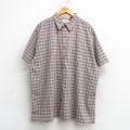 00s 半袖シャツ オレンジチェック XL | 古着