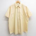 XL★古着 バンヒューセン 半袖 シャツ メンズ 大きいサイズ 黄 イエロー 25may28 中古 トップス
