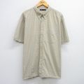 半袖シャツ ベージュチェック XL | 古着