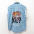 00s ノースリーブシャツ バイクウィーク ネイビー XL | 古着
