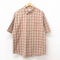 アリゾナジーンズ 00s 半袖シャツ ベージュカーキチェック XL | 古着