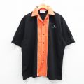 00s 半袖ボウリングシャツ CNBC ブラック XL | 古着