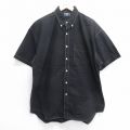 90s 半袖シャツ オックスフォード ブラックストライプ XL | 古着