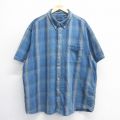 ベーシックエディションズ 00s 半袖シャツ ネイビーチェック XL | 古着
