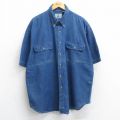 90s 半袖シャツ ネイビーデニム XL | 古着