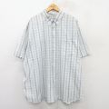 半袖シャツ ホワイトチェック XL | 古着