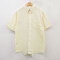 XL★古着 アロー 半袖 シャツ メンズ 90年代 90s ボタンダウン USA製 薄黄 イエロー 25jun21 中古 トップス