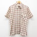 マックレガー 70s 半袖シャツ ベージュチェック M | 古着