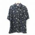 00s 半袖シャツ 総柄 ブラック XL | 古着