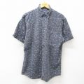 ネイビーペイズリー柄 00s 半袖シャツ 開襟 XL | 古着