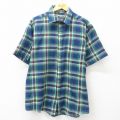キー 90s 半袖シャツ グリーンチェック XL | 古着