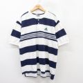 XL★古着 アディダス adidas 半袖 トップス メンズ 90年代 90s ワンポイントロゴ 鹿の子 コットン ヘンリーネック 白他 ホワイト 25jun28 中古