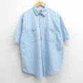 90s 半袖シャツ ネイビー L | 古着