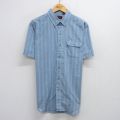 L★古着 リーバイス Levis 半袖 シャツ メンズ 90年代 90s ボタンダウン 薄紺他 ネイビー ストライプ 25jul30 中古 トップス
