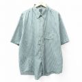 XL★古着 アロー 半袖 シャツ メンズ 大きいサイズ ボタンダウン 緑他 グリーン チェック 25aug06 中古 トップス