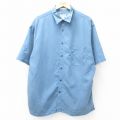 XL★古着 半袖 シャツ メンズ 90年代 90s 大きいサイズ レーヨン 薄紺 ネイビー 25aug06 中古 トップス