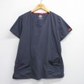 L★古着 ディッキーズ Dickies 半袖 トップス メンズ Vネック 濃グレー 25aug06 中古