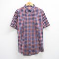 XL★古着 アロー 半袖 シャツ メンズ 80年代 80s USA製 紺他 ネイビー チェック 25aug09 中古 トップス