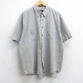 XL★古着 バンヒューセン 半袖 シャツ メンズ ボタンダウン ベージュ他 カーキ チェック 25aug13 中古 トップス