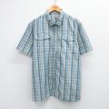XL★古着 エルエルビーン LLBEAN 半袖 シャツ メンズ 00年代 00s 水色他 チェック 25aug19 中古 トップス