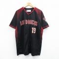 XL★古着 半袖 ベースボール シャツ メンズ MLB アリゾナダイヤモンドバックス 19 ラグラン PEPSI 黒他 ブラック メジャーリーグ 野球 25aug23 中古 トップス