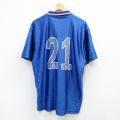 XL★古着 半袖 サッカー シャツ メンズ 80年代 80s LAフィルポ 21 青 ブルー 25aug23 中古 トップス