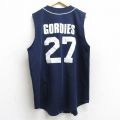 XL★古着 ノースリーブ ベースボール シャツ メンズ 90年代 90s CNB GORDIES 27 ロング丈 USA製 紺 ネイビー 25aug29 中古 トップス