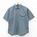 M★古着 ギャップ GAP 半袖 シャツ メンズ 00年代 00s 緑他 グリーン チェック 25sep01 中古 トップス