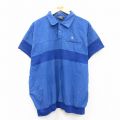 XL★古着 プレイボーイ PLAY BOY 半袖 シャツ メンズ 90年代 90s ワンポイントロゴ 青 ブルー 25sep01 中古 トップス