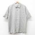 XL★古着 コロンビア COLUMBIA 半袖 シャツ メンズ 00年代 00s シアサッカー コットン グレー系他 チェック 25sep02 中古 トップス