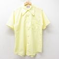 M★古着 半袖 シャツ メンズ 70年代 70s USA製 黄 イエロー 25sep02 中古 トップス