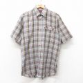 M★古着 リーバイス Levis 半袖 シャツ メンズ 90年代 90s USA製 グレー他 チェック 25sep02 中古 トップス