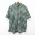 XL★古着 ピューリタン 半袖 シャツ メンズ 00年代 00s ボタンダウン 緑他 チェック 26mar28