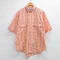 XL★古着 リーバイス Levis 半袖 シャツ メンズ 90年代 90s ボタンダウン オレンジ他 チェック【spe】 26apr03