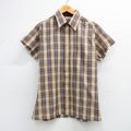 L★古着 半袖 シャツ メンズ 90年代 90s 茶他 チェック 26apr03