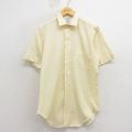 M★古着 アロー 半袖 シャツ メンズ 80年代 80s USA製 薄黄他 ストライプ 26apr06