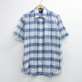 M★古着 リーバイス Levis 半袖 シャツ メンズ 90年代 90s 紺他 チェック 26apr09