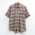 L★古着 リーバイス Levis 半袖 シャツ メンズ 90年代 90s ベージュ他 チェック 26apr09