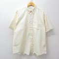 XL★古着 半袖 シャツ メンズ 90年代 90s ボタンダウン USA製 生成り 26apr10