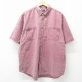 XL★古着 レッドヘッド 半袖 シャツ メンズ 00年代 00s 大きいサイズ コットン ボタンダウン エンジ 26apr10
