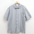 XL★古着 コロンビア 半袖 シャツ メンズ 00年代 00s 大きいサイズ コットン グレー他 チェック 26apr15