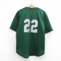 XL★古着 半袖 ベースボール シャツ メンズ 90年代 90s MP メッシュ地 大きいサイズ USA製 緑【spe】 26apr16