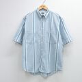XL★古着 ドッカーズ 半袖 シャツ メンズ 90年代 90s ワンポイントロゴ コットン 薄紺他 26apr16