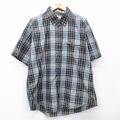 XL★古着 ザフォックスコレクション THE FOX COLLECTION 半袖 シャツ メンズ 90年代 90s 大きいサイズ ボタンダウン グレー他 チェック 26apr16