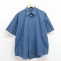 XL★古着 ピューリタン 半袖 シャツ メンズ 00年代 00s 紺 26apr17